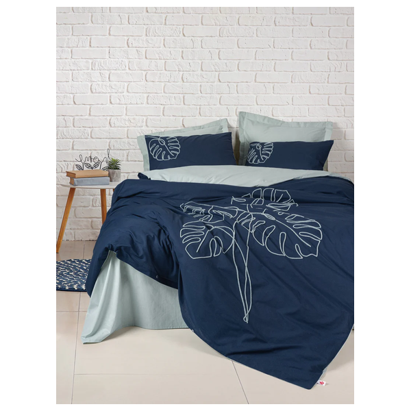  SADAF Comforter Cover Set, Double , 200 x 220cm - 6 Piece - Mint 