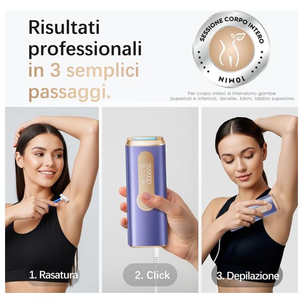  Haarlosy pb2 - IPL Hair Removal Device with Ice Cooling System - Blue 