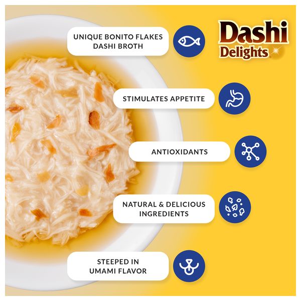  اينابا داشي ديلايتس طعام للقطط بنكهة الدجاج مع التونة والإسكالوب - 70 غم 