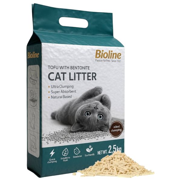 Bioline Tofu Bentonite Cat Litter - 6L