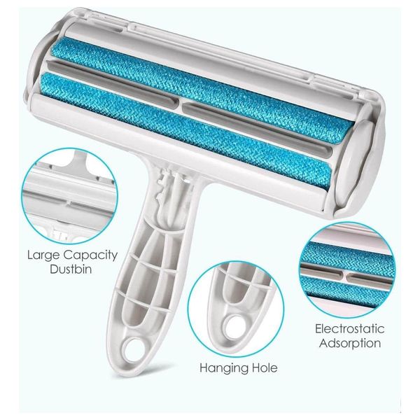  مزيل شعر الحيوانات الأليفـة قابل لإعادة الاستخدام - ابيض 