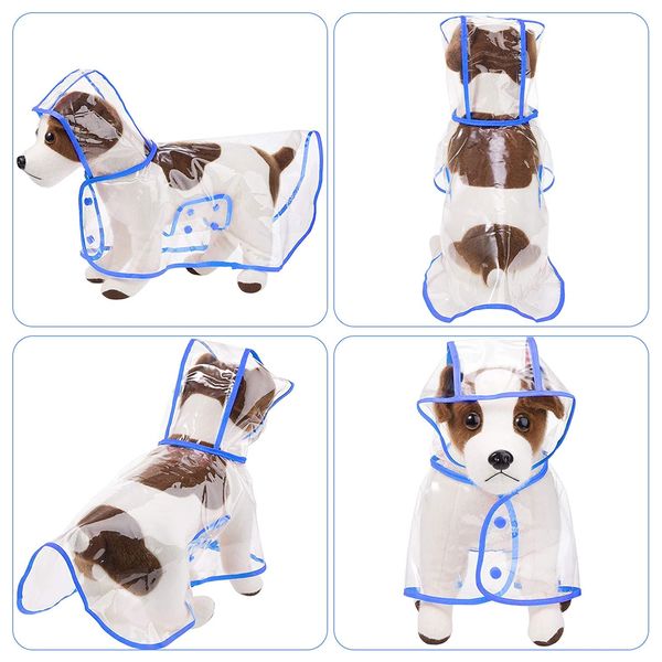  Waterproof Dog Raincoat - Clear 