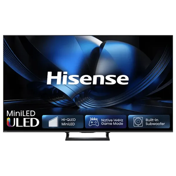  شاشة هايسنس فئة 55U7S U7S - حجم 55 إنش - سمارت - 4K - Mini LED - معدل تحديث 144 هيرتز - موديل 2026 - نظام تشغيل VIDAA U6 - اسود 