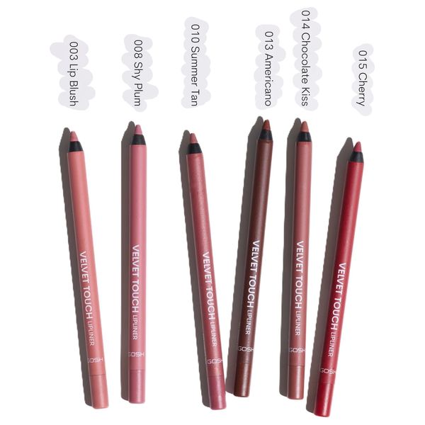  Gosh Velvet Touch Lip Liner - waterproof with long-lasting color, 015 Cherry 
