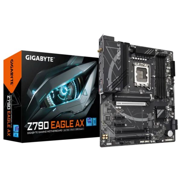 Gigabyte Z790 Eagle AX Motherboard - LGA1700 - Dual-Channel DDR5 - M.2 PCIe 4.0 Slots - PCIe 5.0 - 2.5 Gigabit Networking - Wi-Fi 6E 