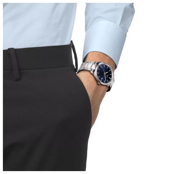 Tissot Watch T1504101104100 For Men - Analog Display, Stainless Steel Band - Silver