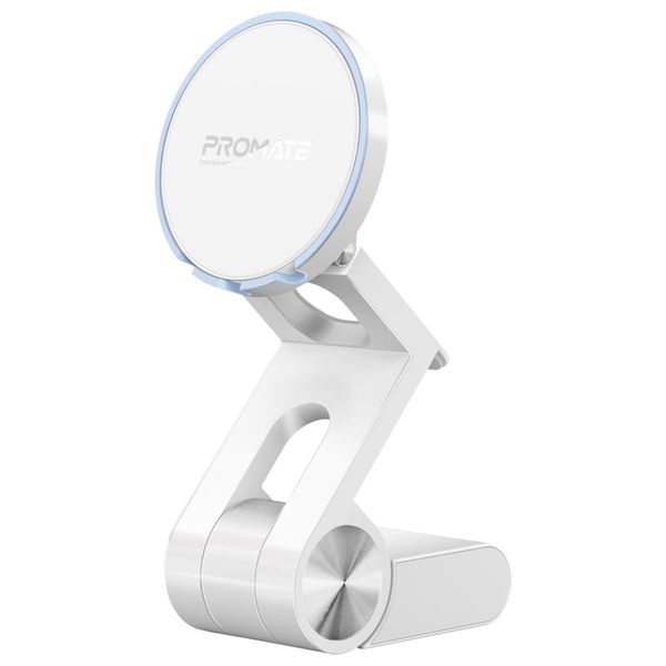 حامل هاتف مغناطيسي بروميت - متوافق مع ماك سيف - قابل للتمديد والطي - ابيض