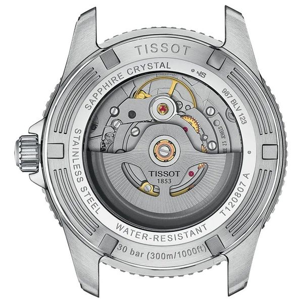 Tissot Watch T1208071105100 For Men - Analog Display, Stainless Steel Band - Silver