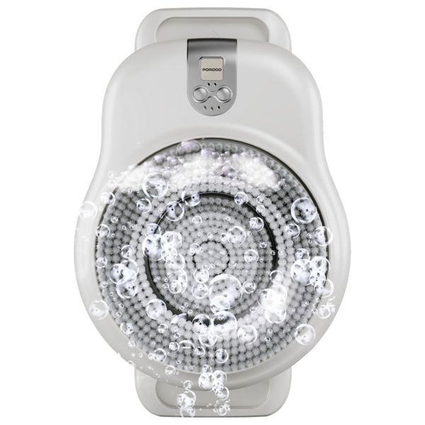  ليفة ظهر كهربائية بورودو لايف ستايل - تثبت على الحائط - بطارية 2600mAh - مقاومة للماء IPX7 - شعيرات فائقة النعومة - أبيض 