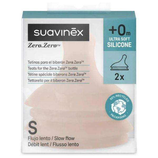  Suavinex Natural Teat Silicone Nipples - Two pieces 