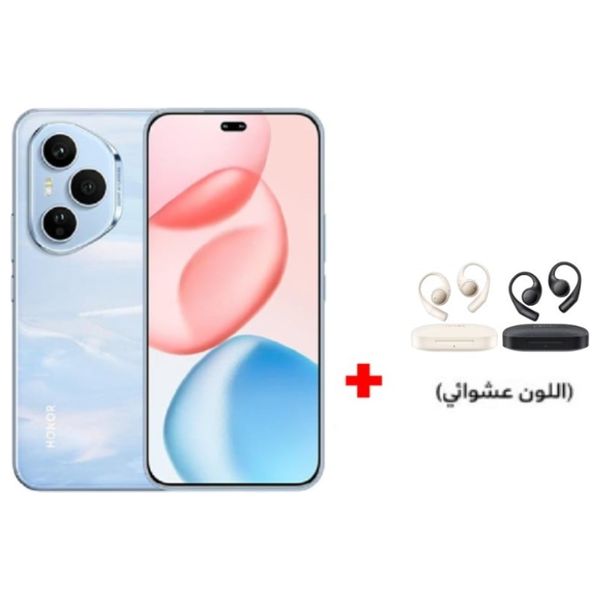  هونر 400 برو 5G - دبل سيم - 512/12 كيكابايت - 6.7 انج - اموليد 120 هيرنز - سنابدراجون 8 الجيل الثالث (4 نانومتر) - بحجم بطارية 6000 ميلي امبير + هونر إيربودز أوبن 