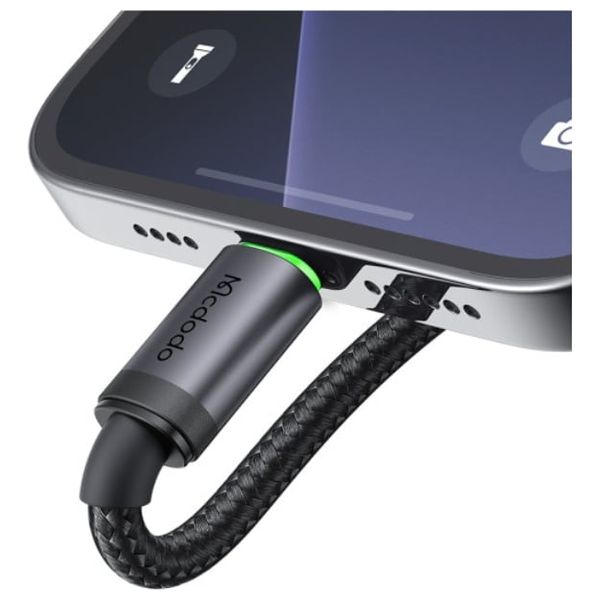  McDodo USB to Lightning Charging Cable - Supports CarPlay - LED Indicator - 3A Power - 1 M - Black 