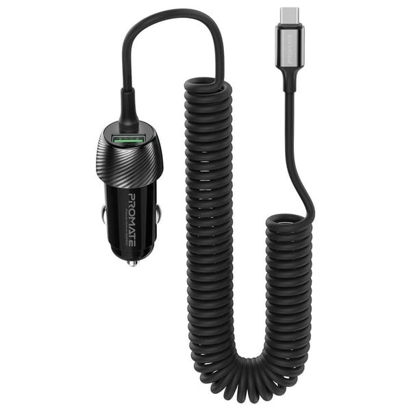 Promate Car Charger - 33W - Black 