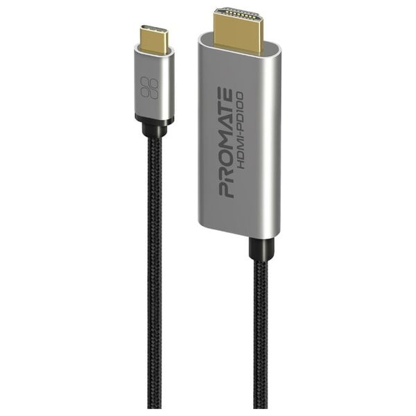  Promate HDMI to USB-C Cable - 1.8m - Black 