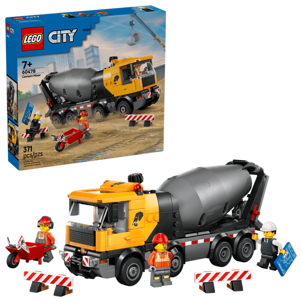  لعبة ليغو سيتي شاحنة خلط الإسمنت 60478 - مجسم شاحنة إنشائية واقعية - 371 قطعة 