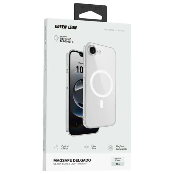  كفر جرين ليون - يدعم ماك سيف - لهاتف ايفون 16e - شفاف 