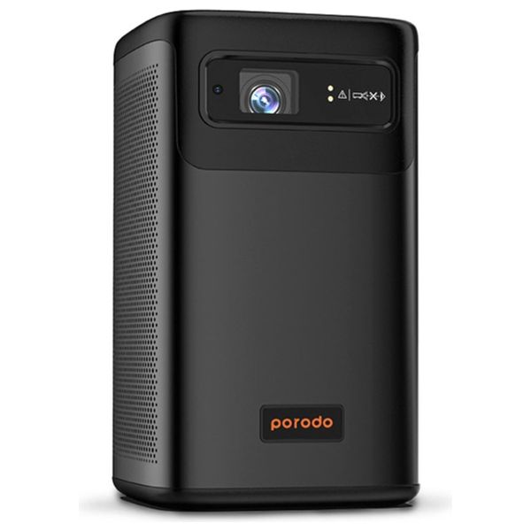  Porodo Portable Projector - Android 9.0 - DLP Technology - QHD Resolution - 8000mAh Battery - Black 