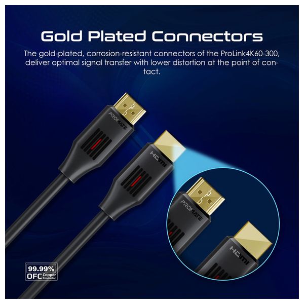 كيبل اتش دي ام اي بروميت - 3 متر - 60 هيرتز - 4k - اسود