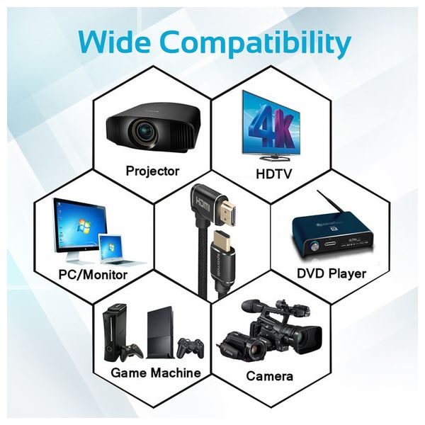 كيبل اتش دي ام اي بروميت - 1.5 متر - 4k - اسود