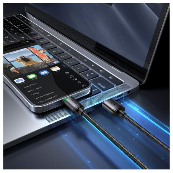  McDodo USB to Lightning Charging Cable - Supports CarPlay - LED Indicator - 3A Power - 1 M - Black 