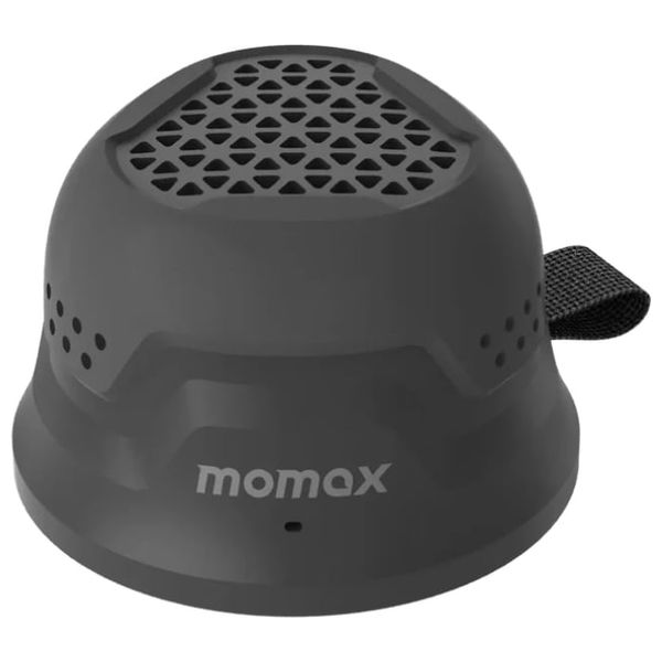  مكبر صوت بلوتوث محمول موماكس - تثبيت مغناطيسي - تقنية TWS - مقاوم للماء IPX6 - بطارية 12 ساعة - أسود 