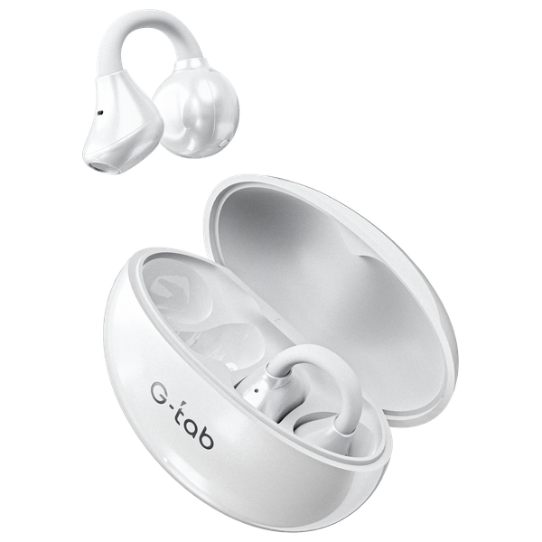  سماعة بلوتوث داخل الاذن جي تاب CLIP 3 - بلوتوث 6.0، صوت HD، تحكم باللمس - ابيض 