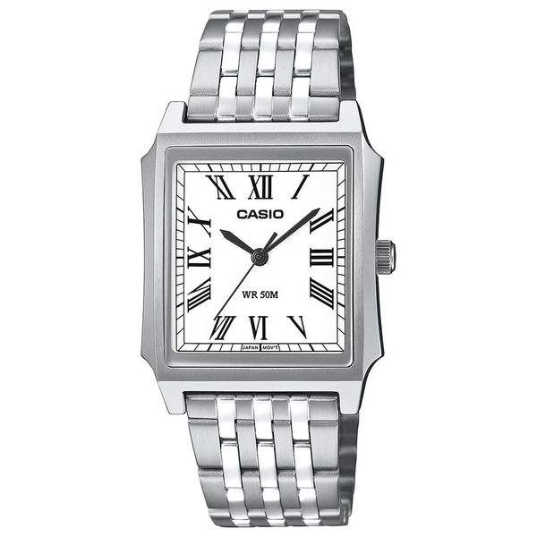  Casio Watch MTP-B190D-7BVDF For Men - Analog Display, Stainless Steel Band - Silver 