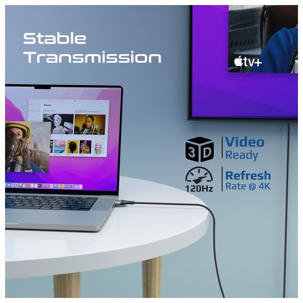 كيبل اتش دي ام اي ابروميت - 3 متر - 60 هيرتز - 4k - اسود