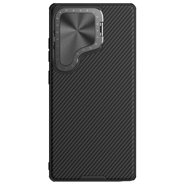  كفر نيلكن 3823 - سامسونج جالاكسي S25 ألترا - غطاء عدسة وحامل، مقاوم للصدمات - أسود 