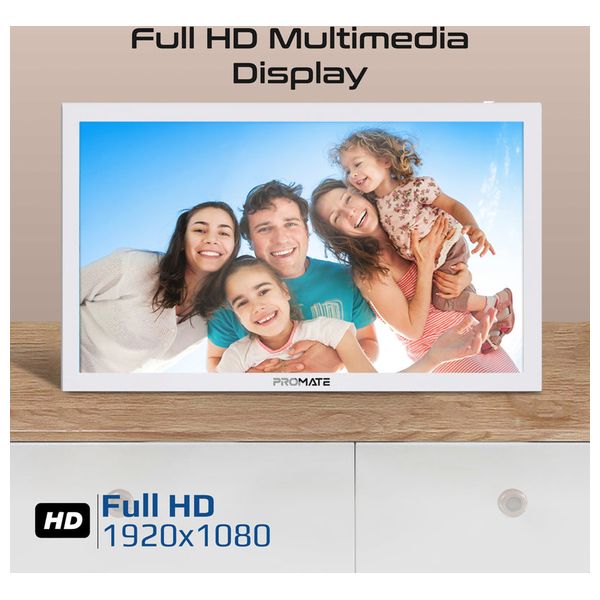 إطار صور رقمي ذكي بروميت - 15.6 انج Full HD بشاشة لمس - وايفاي - نظام اندرويد 10.1 - سعة 32 جيجابايت - ابيض