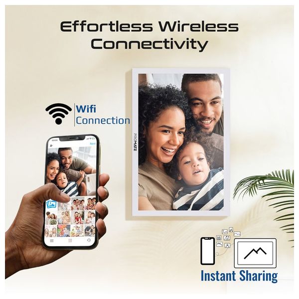 إطار صور رقمي ذكي بروميت - 15.6 انج Full HD بشاشة لمس - وايفاي - نظام اندرويد 10.1 - سعة 32 جيجابايت - ابيض