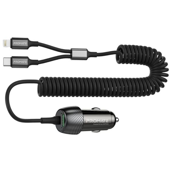  Promate Car Charger - 33W - Black 