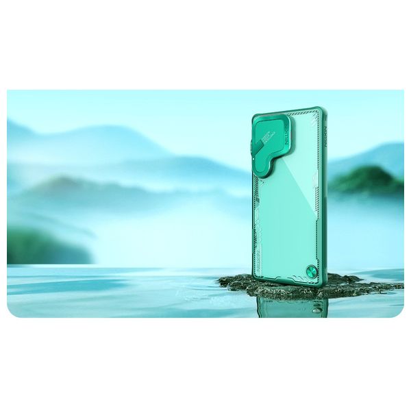  Nillkin 3888 Case - Samsung Galaxy S25 Ultra - Anti-yellowing with Built-in Stand - Green 