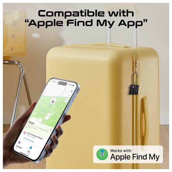  Promate Smart Luggage Lock with Accurate Tracking - TSA Approved - Works with Apple Find My App - Bluetooth 5.2 
