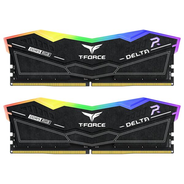  T-Force Delta DDR5 Memory - 32GB (2x16GB) - 7200MHz CL34 - RGB - Black 