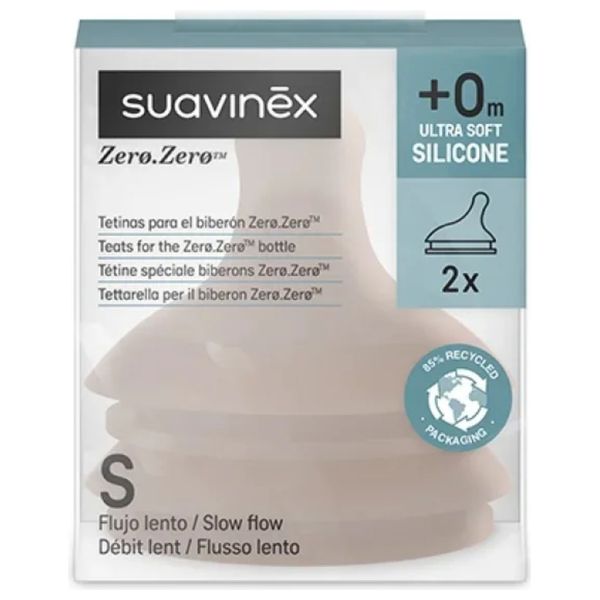  Suavenix Natural Silicone Nipple - Two pieces 