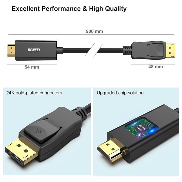  كيبل بنفي - اتش دي ام اي  بدقة 4K - طول 1.8  متر - اسود 