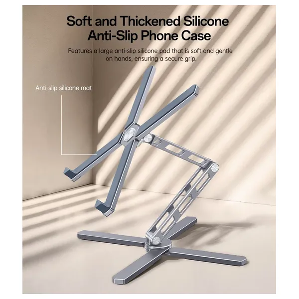  Yesido LP09 Laptop Stand - Adjustable Aluminum, 360° Rotation - Silver 