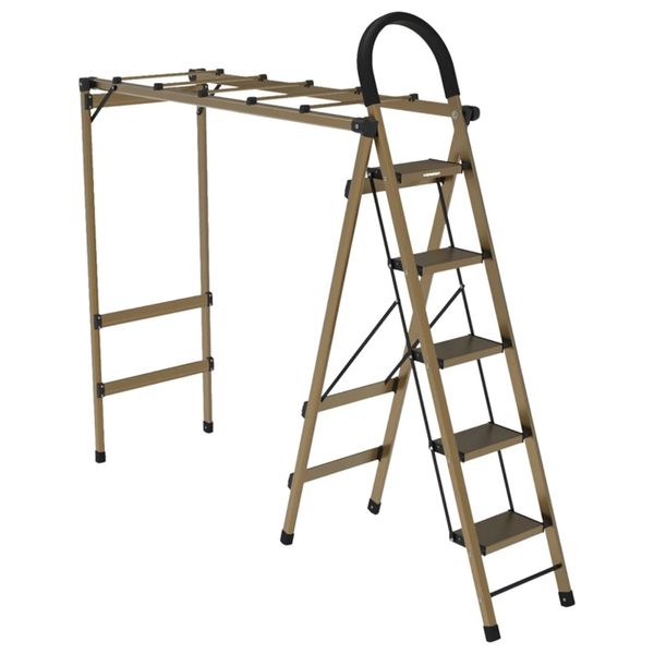 Borodo Lifestyle Clothes Rack - 5-Step Ladder - Lightweight Aluminum - 90kg Load Capacity - 108.5cm Height