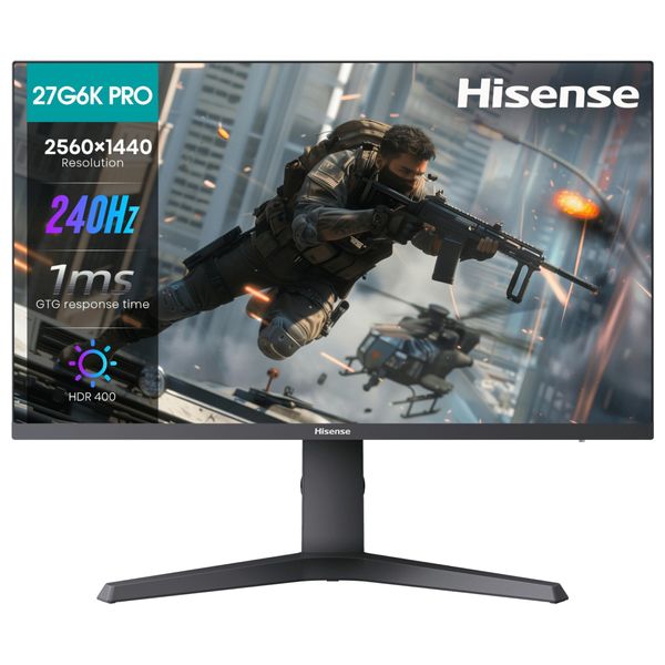  Hisense 27-inch Monitor - G6K-PRO Series - 1ms Response Time - 240Hz - WQHD 