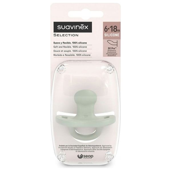  Suavinex Baby Pacifier - 6-18M - Green 