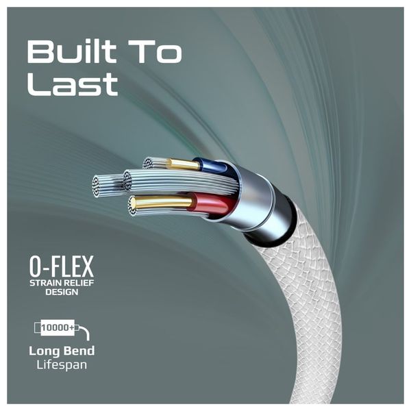  Promate USB-A to USB-C Charging Cable - 2 m - White 