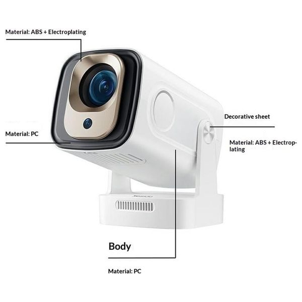  Yesido TV16 Smart Projector, 1080P - Auto Focus & Correction - White 