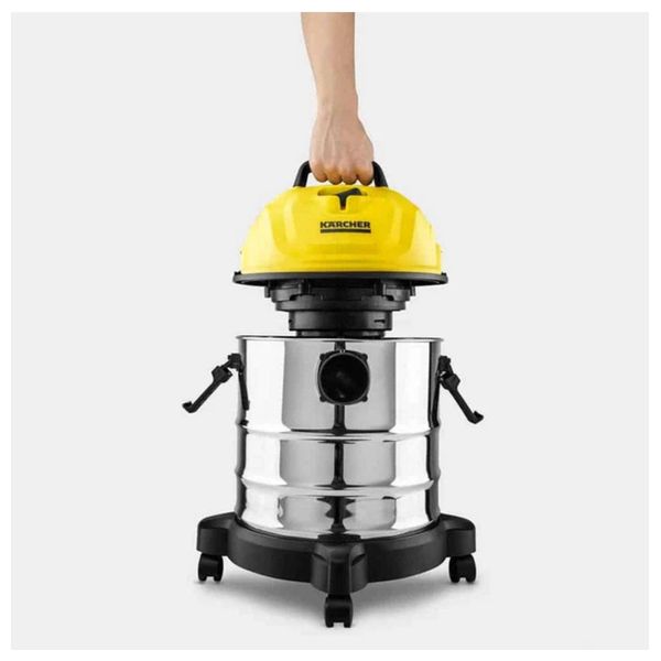 مكنسة كارشر كهربائية اسطوانية - 18لتر- اصفر