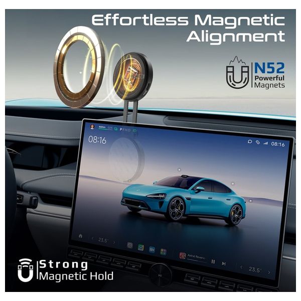  شاحن مغناطيسي لاسلكي بروميت - 15 واط - اسود 