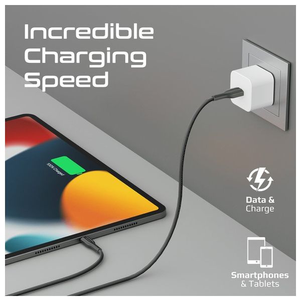  Promate USB to Lightning Charging Cable - 2 m - Black 