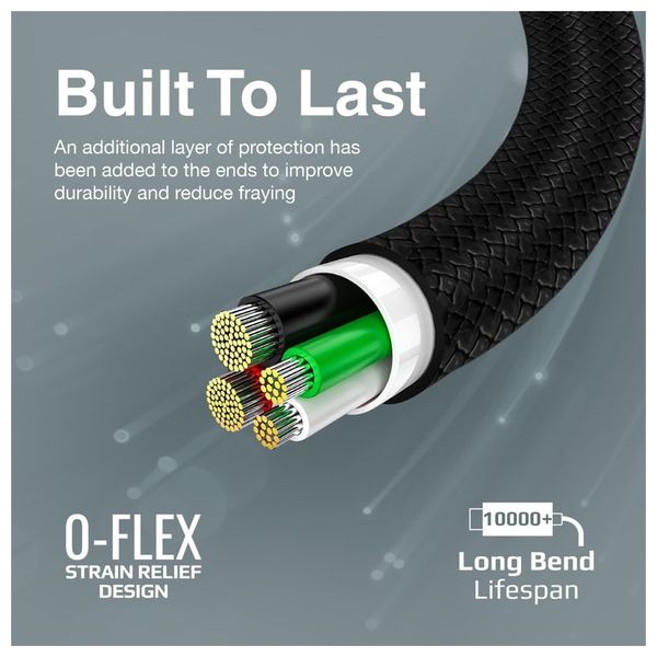  Promate USB-C to USB-C Charging Cable - 60W - 1 m - Black 