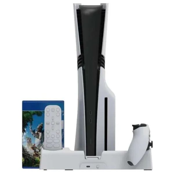 Dobby Multifunctional Cooling and Charging Stand - Compatible with all PS5 versions - Built-in cooling fan - Charges two controllers - White