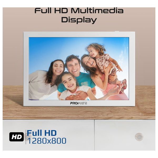  إطار صور رقمي ذكي بروميت - 10.1 انج HD بشاشة لمس - وايفاي - نظام اندرويد 6 - سعة 16 جيجابايت - ابيض 