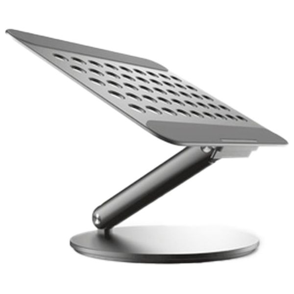 ستاند لابتوب مكتبي دوار باورولوجي - للأجهزة حتى 16 انج - رمادي